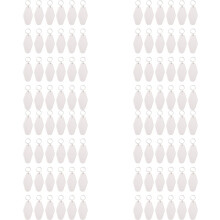 96 Pcs Vintage Motel Keychain DIY Blank Hotel Keychains Heat Transfer Blank Keychains Bulk Sublimation (White)