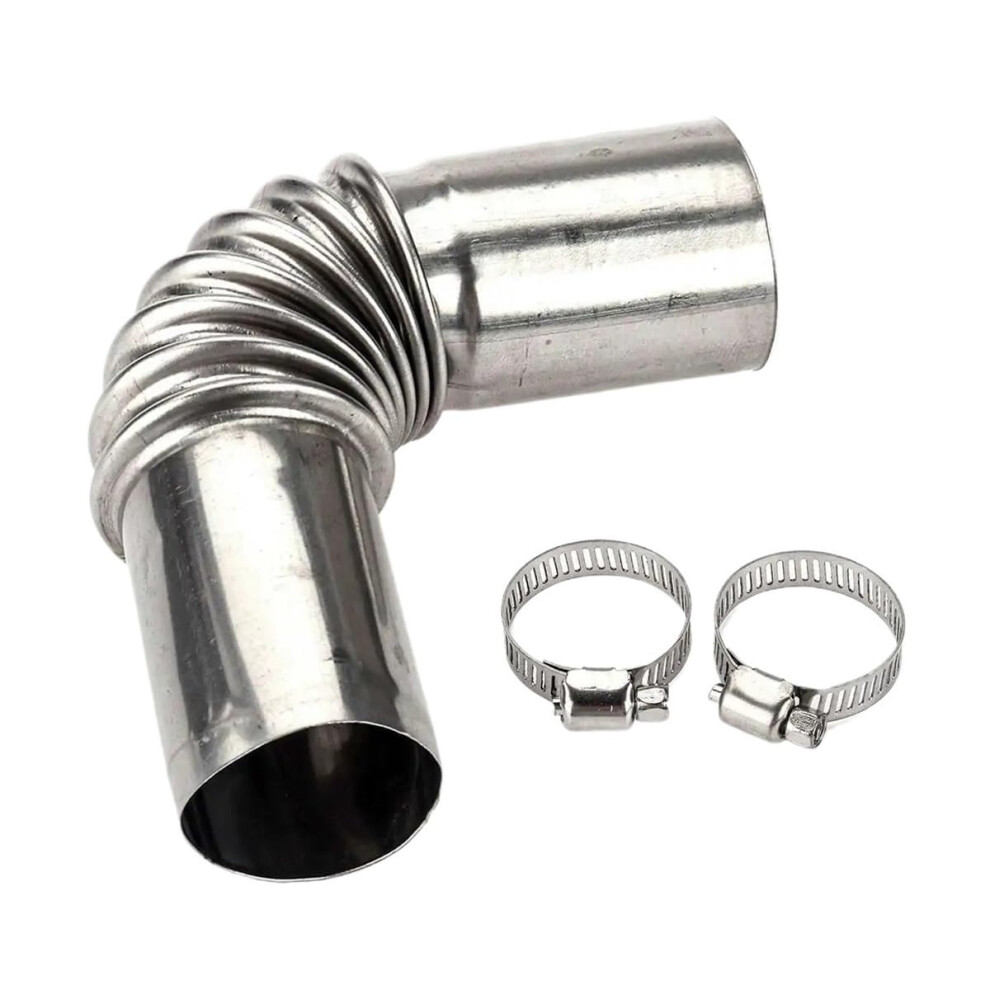 Diesel Parking Heater Exhaust Pipe 24Mm Elbow Connector With Clamps For Eberspacher Webasto 9347817277937