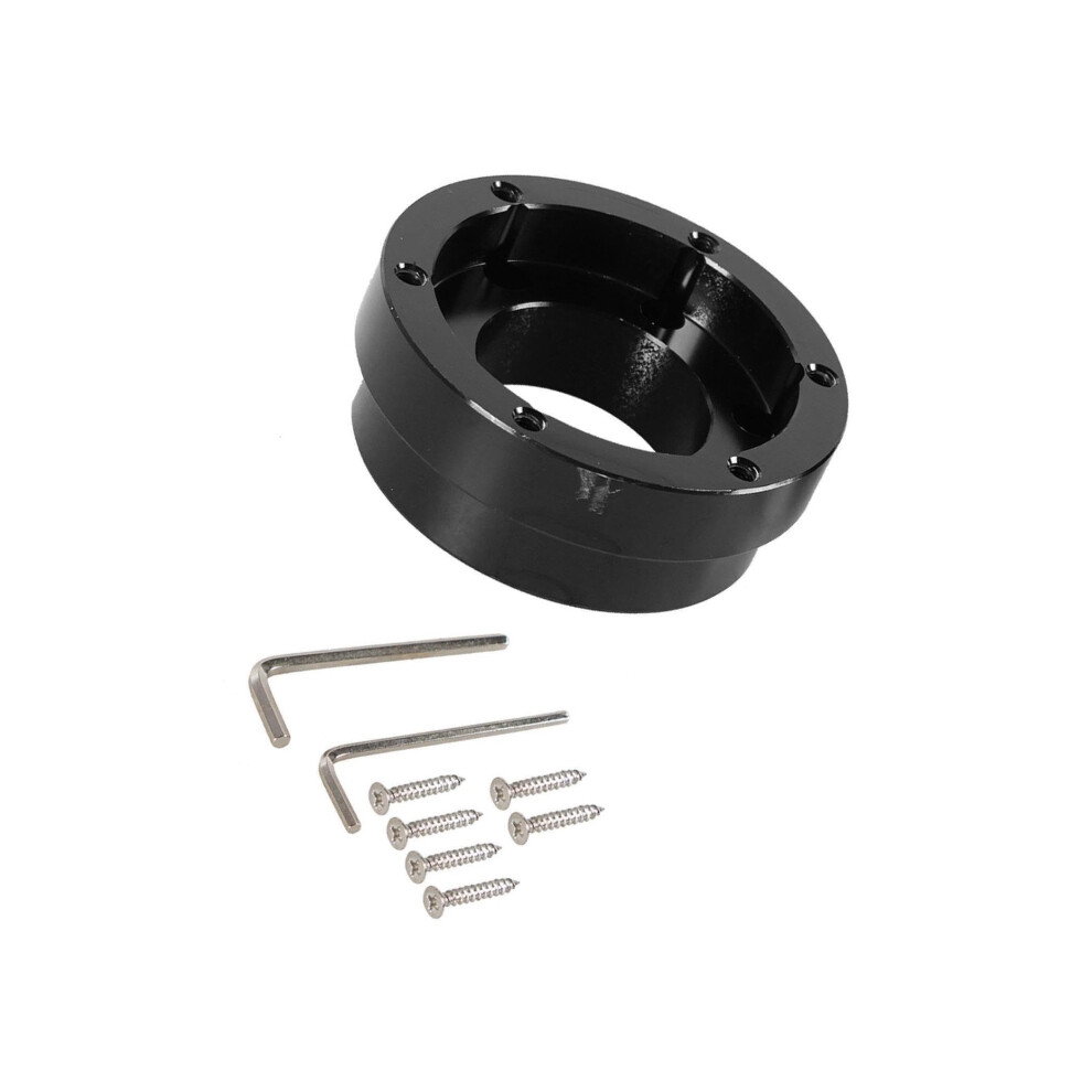 70Mm Steering Wheel Adapter Plate Racing Rig Black 9347817382570