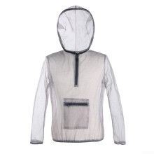 AntiBugs Jacket with Hood XXL Size Lightweight Breathable Polyester Insect Protection For Gardening Hiking Camping