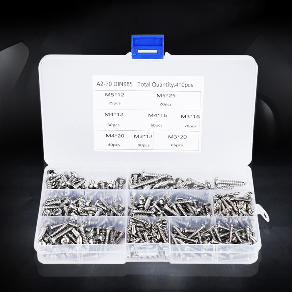 410PCs Selbstschneidende Schraube Hardware