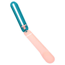 Cat Food Spoon Feeder ABS Plastic Dispenser For Indoor Cats Wet Food Strips Easy Push Design Blue Handle