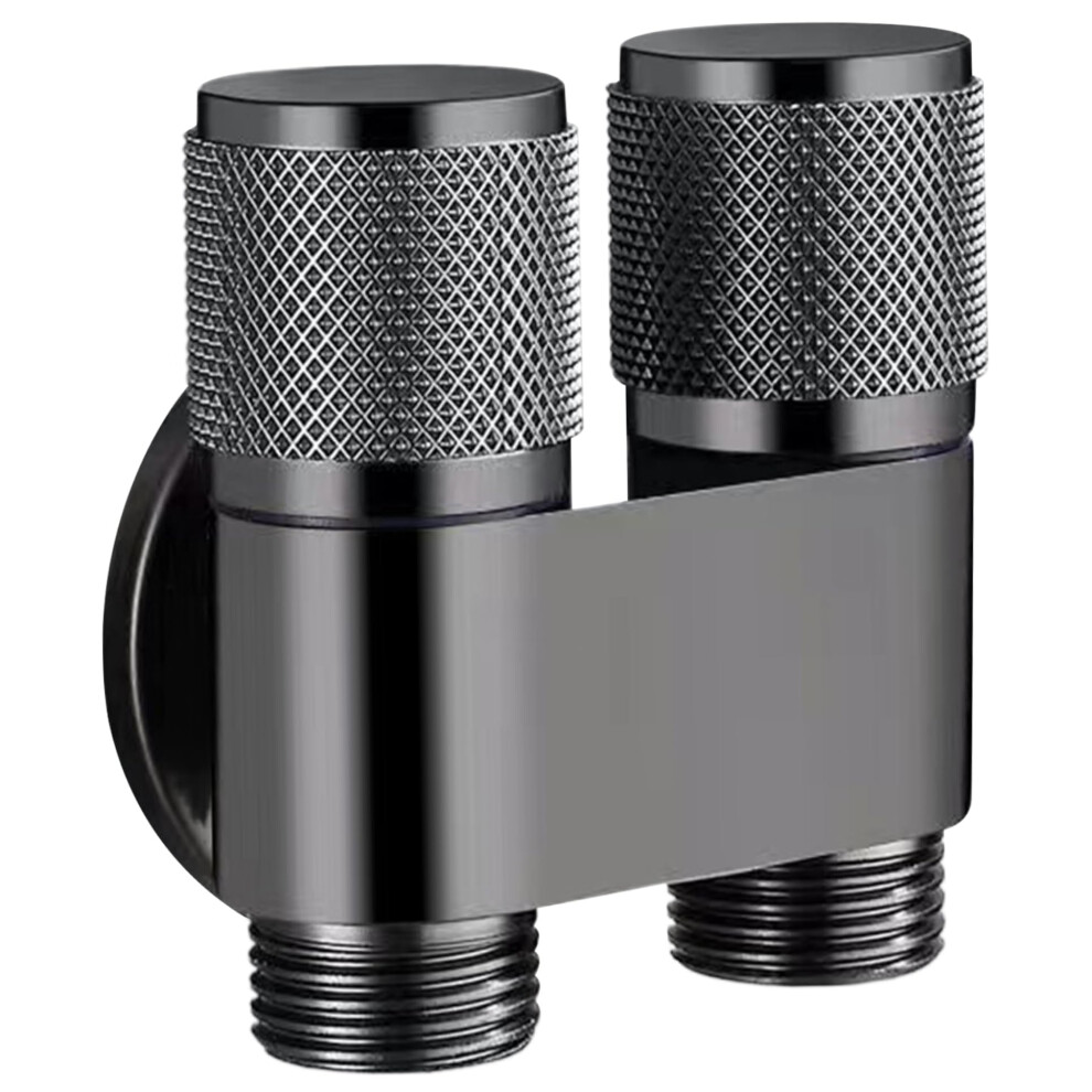 Toilet Faucet Dual Alloy Triangle Valve 1In2out Dual Control G1/2 Compatible With Toilet Sprayer 9426802746754