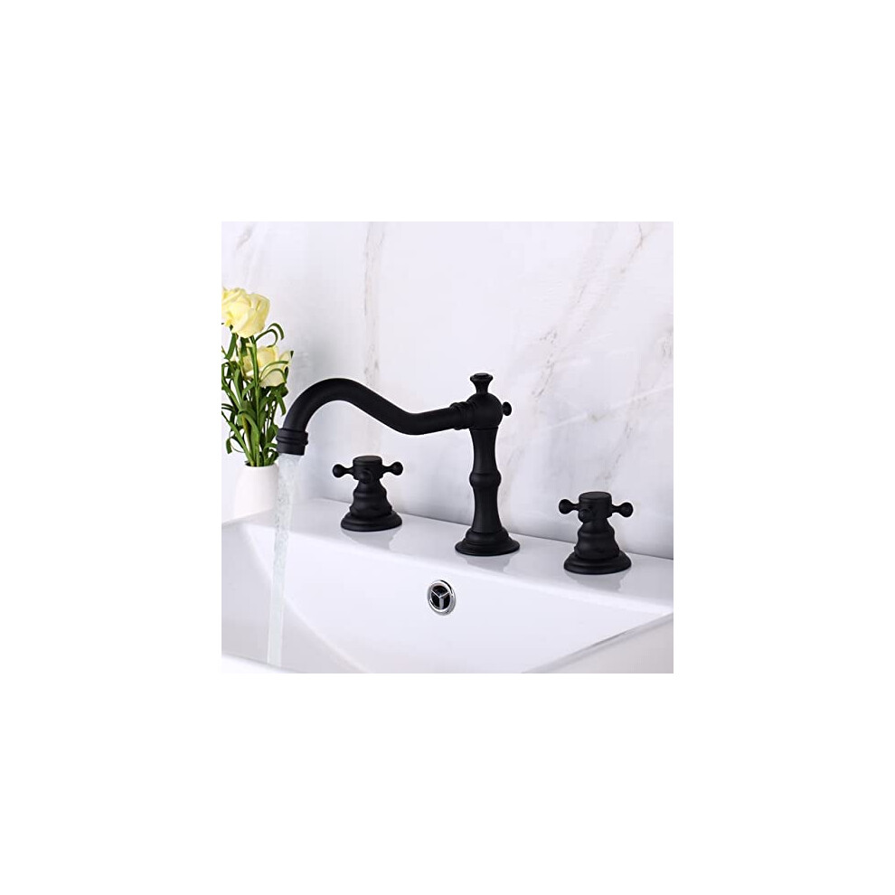 Bathtub Faucet 3Piece Basin Faucets Set With Antique Brass/Chrome/Black Mixer Taps And Hand Shower 9189345457432