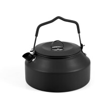 Camping Kettle Outdoor Coffee Pot Portable Water Kettle 1.35L/1.6L Capacity Alumina Cooking Pot With Handle Black L