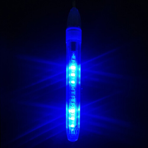 2 Stück LED-Unterwasserangellicht Köder Lockmittel Wasserdichtes Blinklicht Blau 2