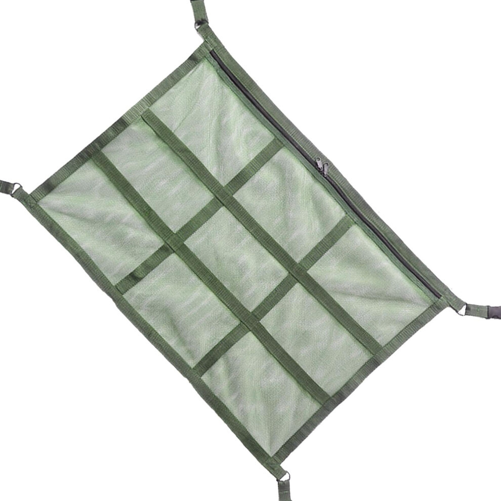 Car Ceiling Cargo Net 31.5X21.26 Inches, Heavyduty Roof Mesh Pocket, Suv/Van/Truck Cargo Net, Green 9347817278934