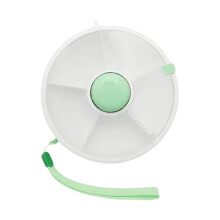 Toddler Snack Container with SpillProof Lid, Rotating Kids Snack Spinner for Travel, Car, Picnic, Green