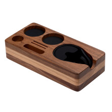 Espresso Tamping Station Walnut Coffee Tamper Holder for 54/58mm Portafilter and Barista Tools