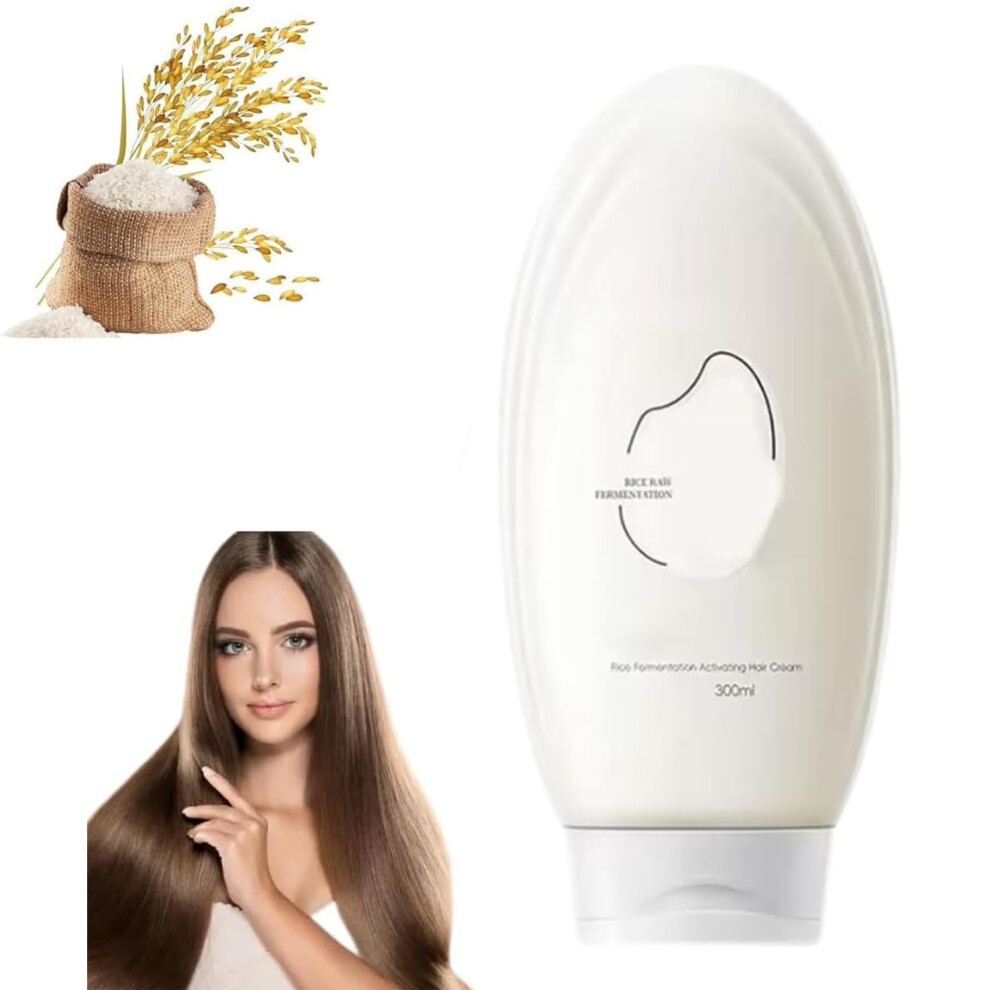 Cream Rice Fermentation Essence Hair Fermented Rice Water Hair Mask For Frizzy Damaged Hair Deep Conditioning 1 Pc