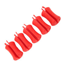 5 pezzi di fissatore rapido in silicone per canne da pesca — Riutilizzabile, rosso