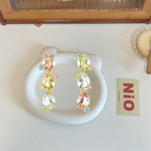 (1 5714815) Hot Selling Gema Teardrop Shaped Earrings In Europe And America, Swarovski Mixed Cut Crystals, High-end Women's Accessories