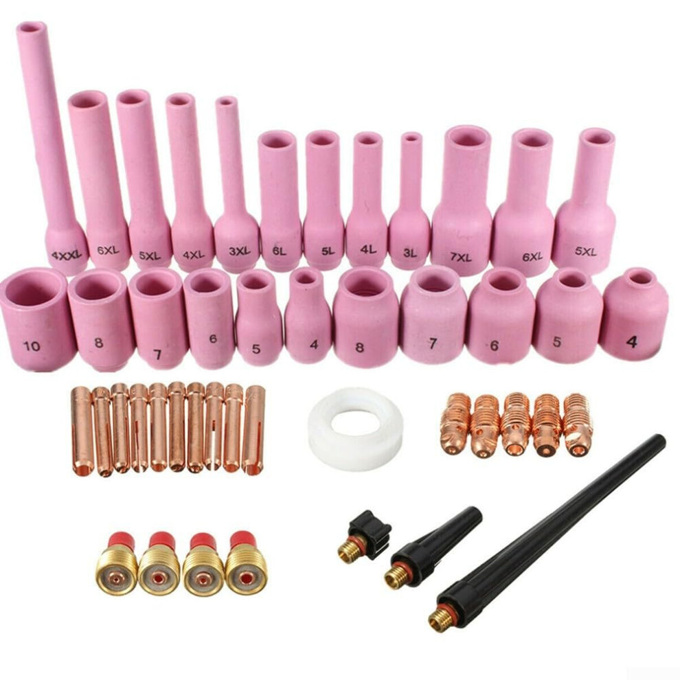 Tig Gas Lens Collet Body Kit 46Piece Assorted For Wp9 Wp20 Wp25 Torches Wp Series 9382693091529