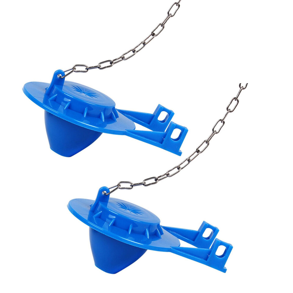 2Pcs 2 Inch Toilet Flapper Replacement Universal Fit Leak Water Saving Flush Valve With Stainless Chain 9426802747959