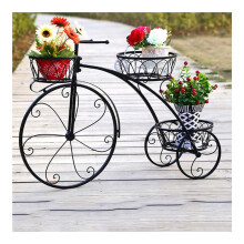 Plant Stand Indoor Metal Bicycle Shape Flower Pot Holder, Tiered Rack for Multiple Plants, Black 60cm
