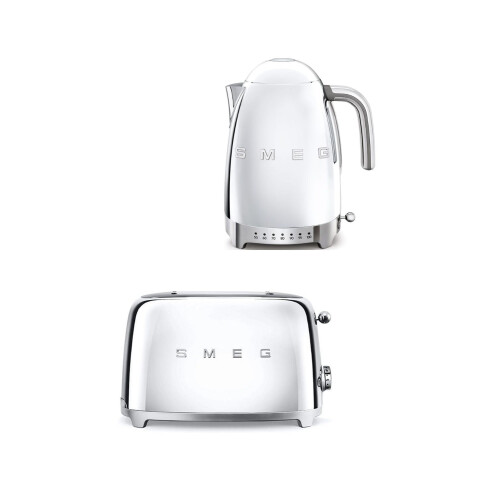 Smeg (Black) Smeg TSF03 4-Slice Toaster & KLF04 1.7L Variable Temperature Controlled Kettle Bundle 1