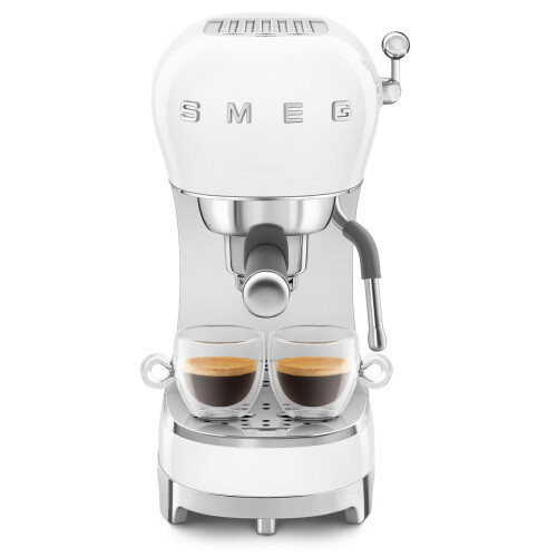 Smeg (White) Smeg ECF02 Espresso Machine + ECTS01 Coffee Tamper Bundle 2