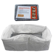 Cat Litter Bags Pack Of 10 Kitty With Drawstring And Filter Mesh, Durable Reusable Cat Litter Boxes Picture