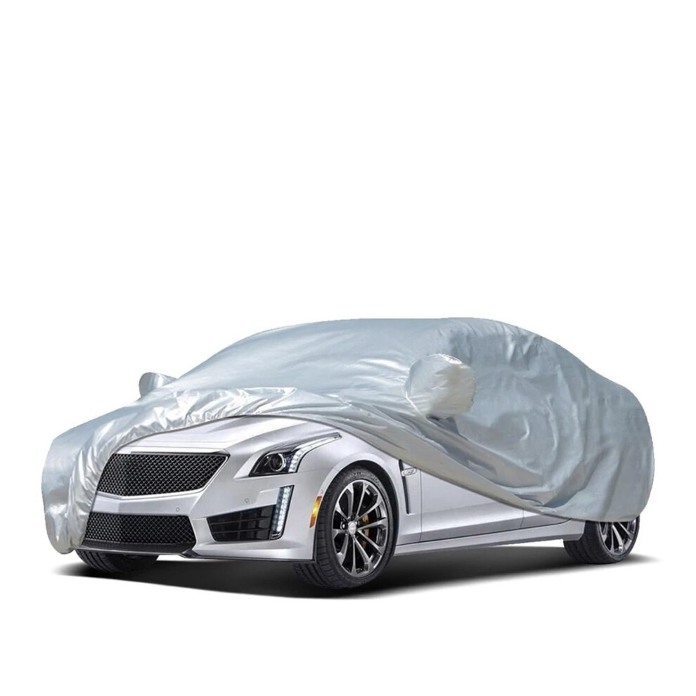 Car Covers Universal Car Cover All Weather Outdoor Uvproof Dustproof Scratchresistant Sedan Covers Size M Silver 9347817384871