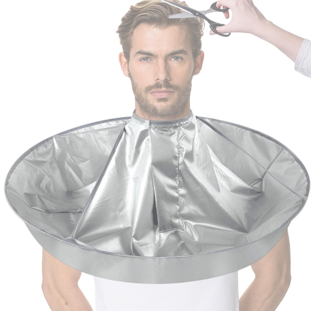 Silver Haircut Capes For Adults Coated Apron Umbrella Cape Reusable Barber Cape For Adults And Children