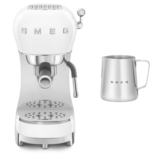Smeg (Pale Blue) Smeg ECF02 Espresso Machine + CMMJ01 Milk Frothing Jug Bundle 1