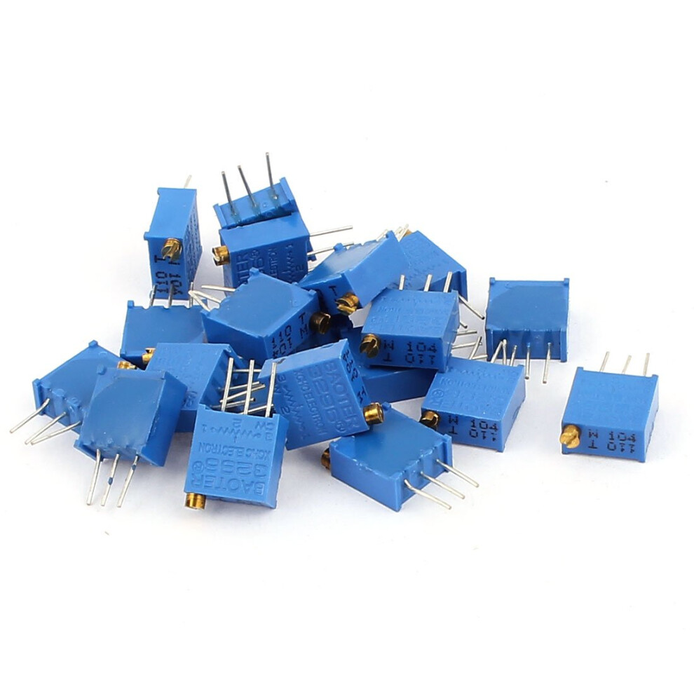 Potentiometer 3296W 100K Ohm Multiturn Resistor 20 Pcs 9347817280326