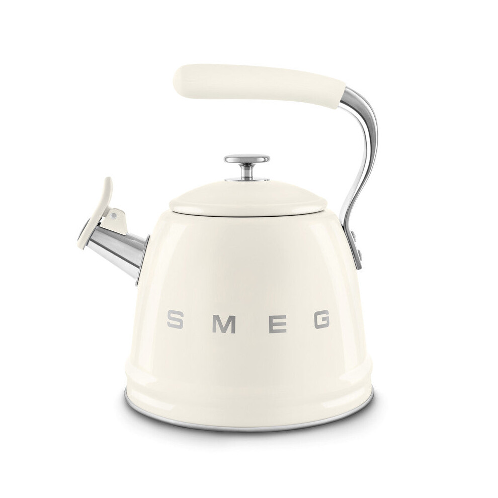 Smeg (Cream) Wkf01 Retro Stovetop Whistling Kettle