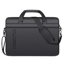 Men's Briefcase Waterproof Laptop Bag Black, Business Shoulder Messenger Style for Work and Travel