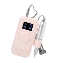 Tragbares wiederaufladbares elektrisches Nagelbohrset 15,3x7,7cm Pink 35000 U/min