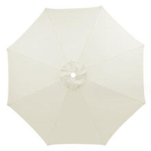 Patio Umbrella Cover Replacement 3m/10ft Beige Parasol Fabric Canopy For 6/8 Ribs