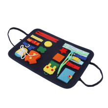 Montessori Sinnesspielzeug für Kleinkinder – Motorikspielboard für unterwegs und vorschulische Bildung