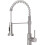 Kitchen Faucets Solid Brass Kitchen Faucet Single Handle SpringLoaded PullDown Sprayer Arc Brushed Gold Finish 1
