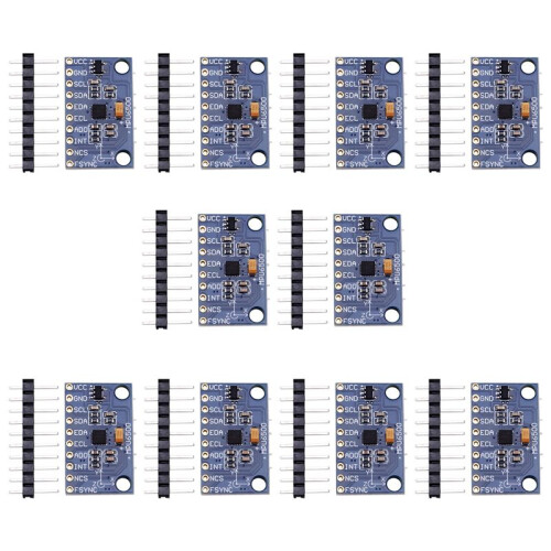 10 Peças Módulo Sensor Acelerômetro Giroscópio Mpu6500 Módulo Sensor GY-6500 de 6 Eixos Protocolo de Comunicação Iic