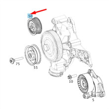 Für - M272 M273 Motorantriebsriemenspannerbaugruppe und 2 Umlenkräder A2722000270 A2722021019 A2722021419