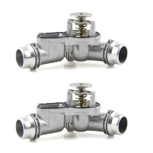 2PCS 11531437040 Car Engine Cooling Thermostat Housing Coolant Water Pump Outlet for E46 E39 X3 X5 Z3 Z4 320i 330i