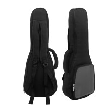23 Inch Waterproof Ukulele Gig Bag with Shoulder Strap and Padded Impact Protection Black