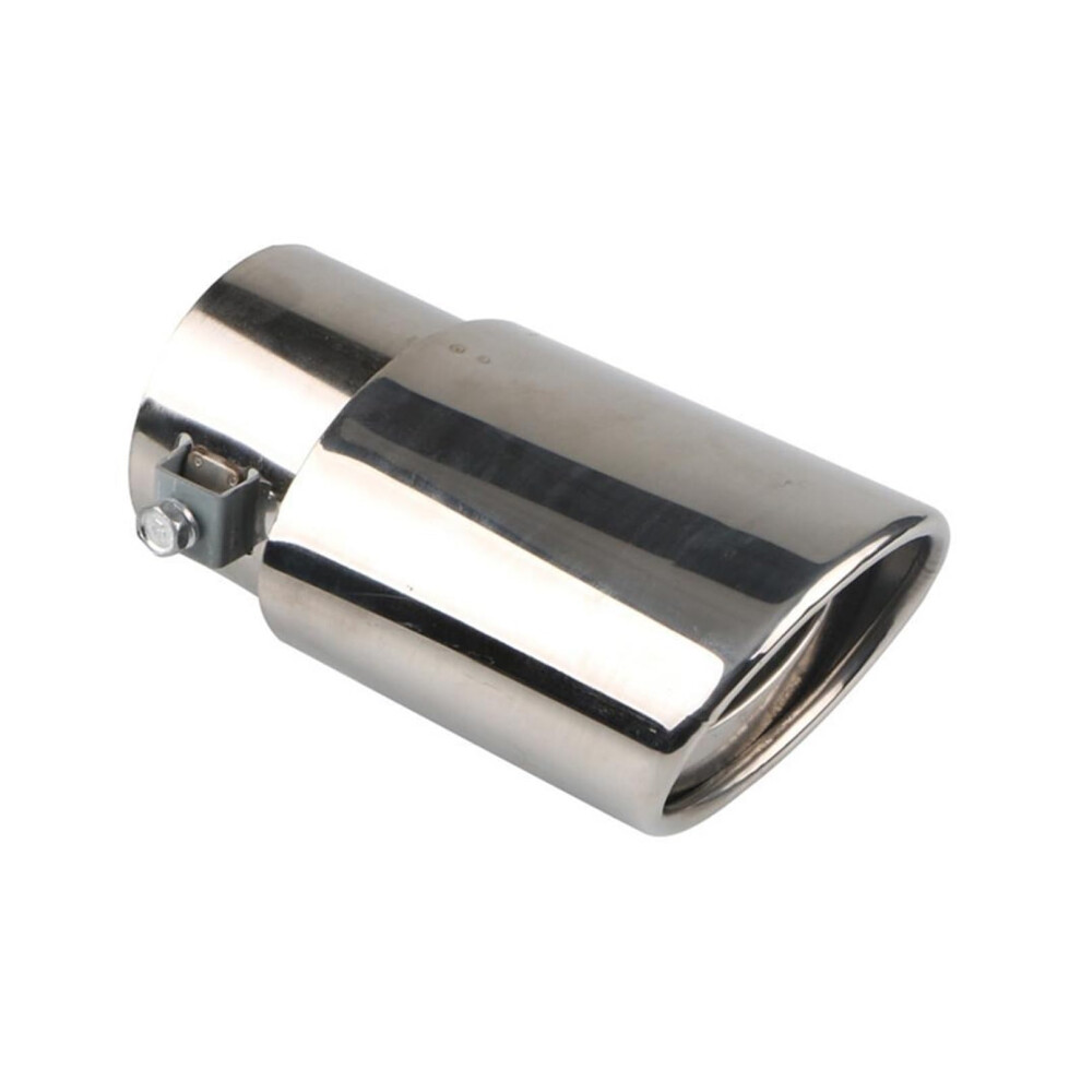 Car Exhaust Tip Universal 63Mm Stainless Steel Muffler Tailpipe Performance Boost Silver 9347817386264