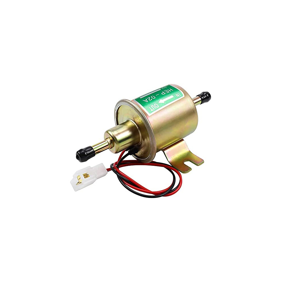 Universal Electric Fuel Pump, 12V Inline Pump, Heavyduty Lowpressure Metal Module, Gasoline And Diesel Compatible, Gold 9426802749540