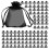 100Pcs Fruit Net Bags with Drawstring Fruit Bags for-Black 1