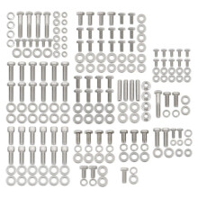 Stainless Steel Small Block Engine Hex Bolt Kit for Chevy 265 283 302 305 307 327 350 400 SBC Engine, 211 Pcs Nuts&Bolts