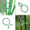 Clips de Support pour plantes, 50 pièces,-trompette verte 1 7