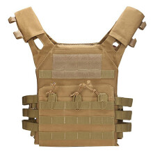 Tactical Airsoft Vest MOLLE QuickRelease One Size 600D Nylon Khaki Military Combat Vest For Airsoft  Paintball