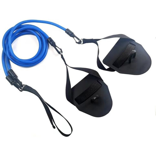 Detachable Flipper Swim Trainer With Adjustable Hooks 40lb Resistance Blue 1