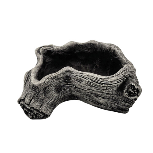 Decorative Cement Flower Pots with Natural Tree Root-space gray