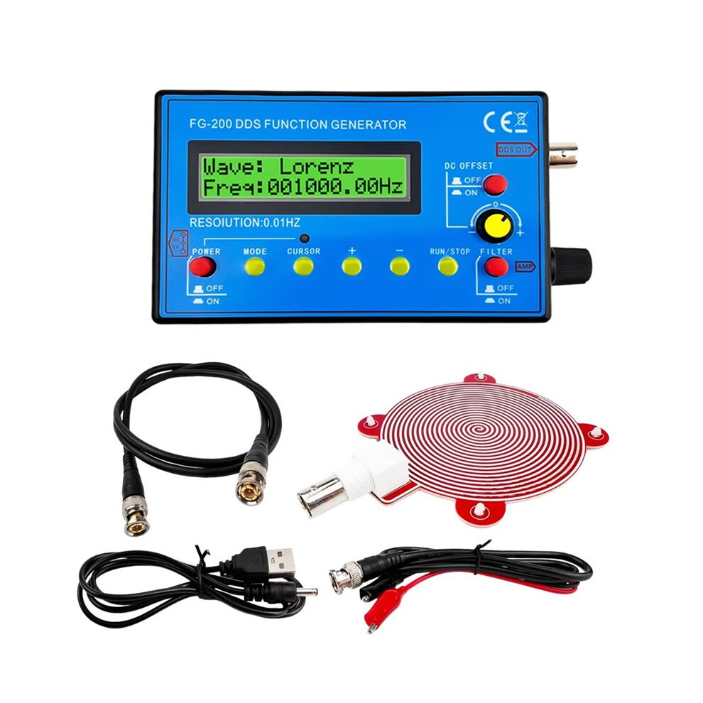 Fg200 Dds Function Signal Generator Frequency Counter 0.01Hz - 500Khz Signal Source Module Sine+Square+Sawtooth Waveform 6033105403371