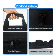 Portable Zippered Power Storage Bag Crossarm Carrying Small Power Storage for Office Picnic Hiking