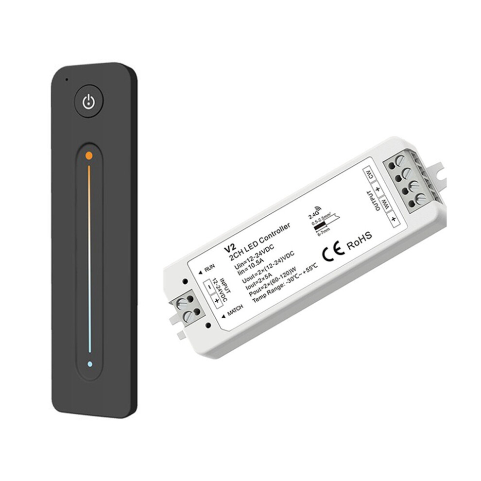 Tuya Led Dimmer With 2.4G Rf Wireless Remote Control 12-24V 2Ch Rf Color Temperature Controller Led Strip Controller 6033871002167