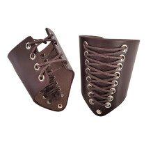 Leather Motorcycle Wrist Guard Cosplay LARP Retro Punk Cuffs Brown Motion Comfort