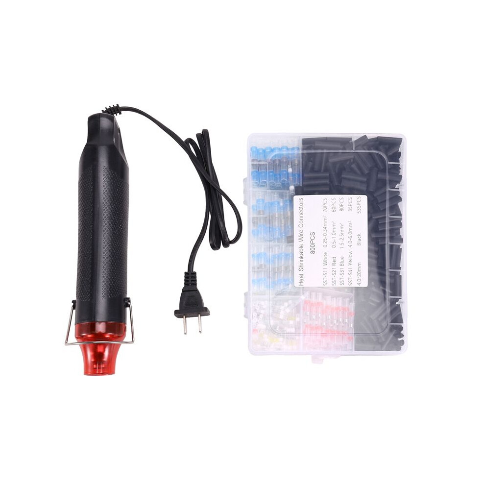 800Pcs Waterproof Heat Shrink Butt Crimp Terminals Kit, Wire Cable Splice Terminal Set Solder Seal Electrical Us Plug 6033893387389
