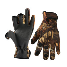 Antislip Neoprene Gloves Camouflage Thermal Winter Windproof Size M For Fishing Cycling Driving Outdoor Sports